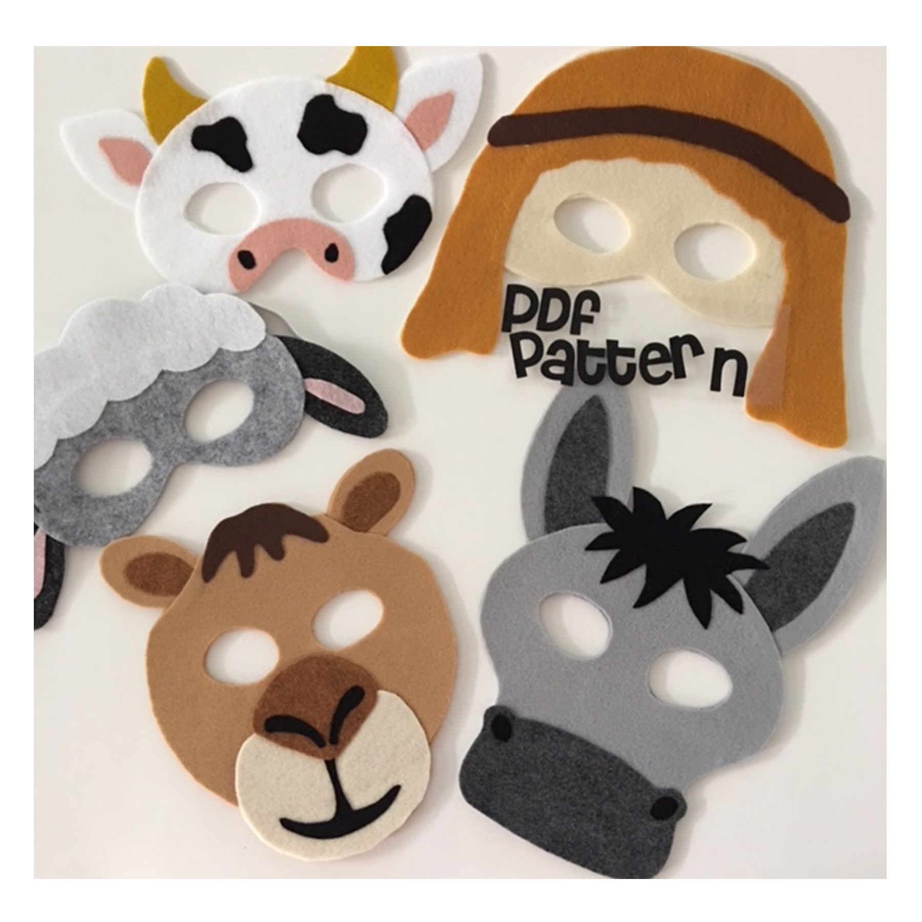 Zoo animal matching game for a felt board diy pattern teaching in