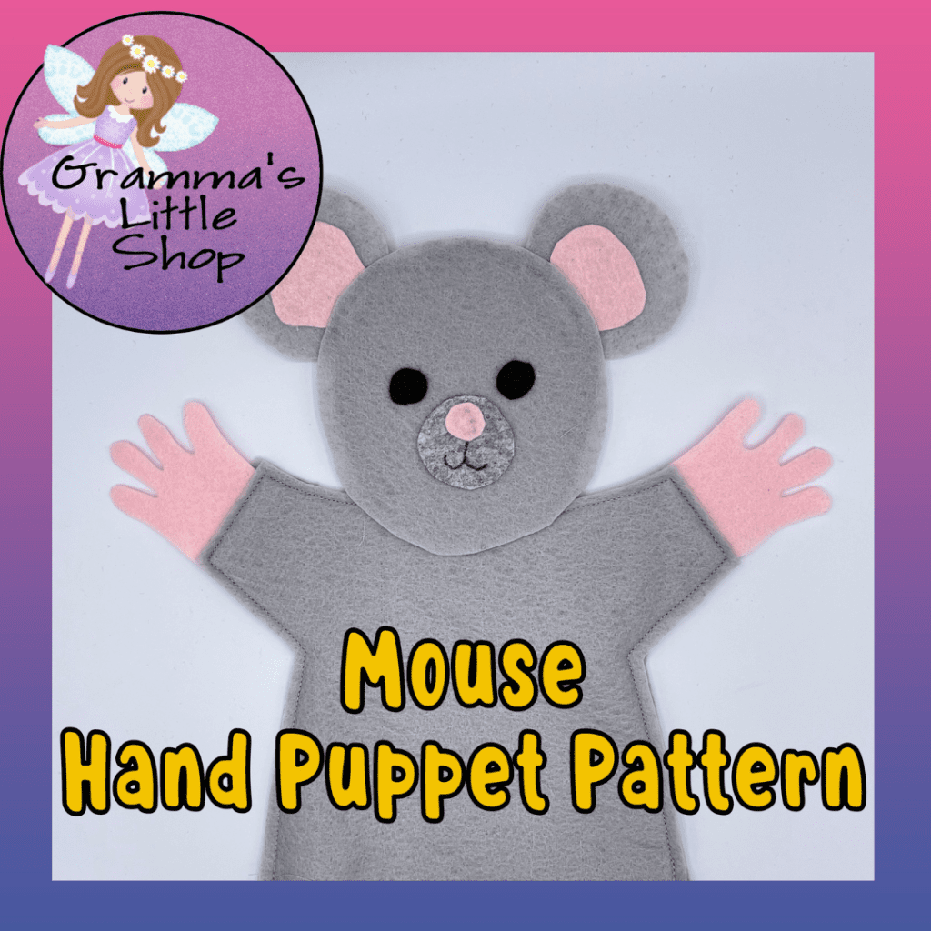 Mouse Hand Puppet Pattern - Easy-to-Follow PDF Sewing Pattern ...
