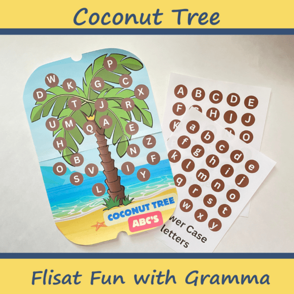 Coconut Tree Alphabet Flisat DIY Printable