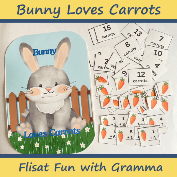 Bunny Loves Carrots Flisat DIY Printable