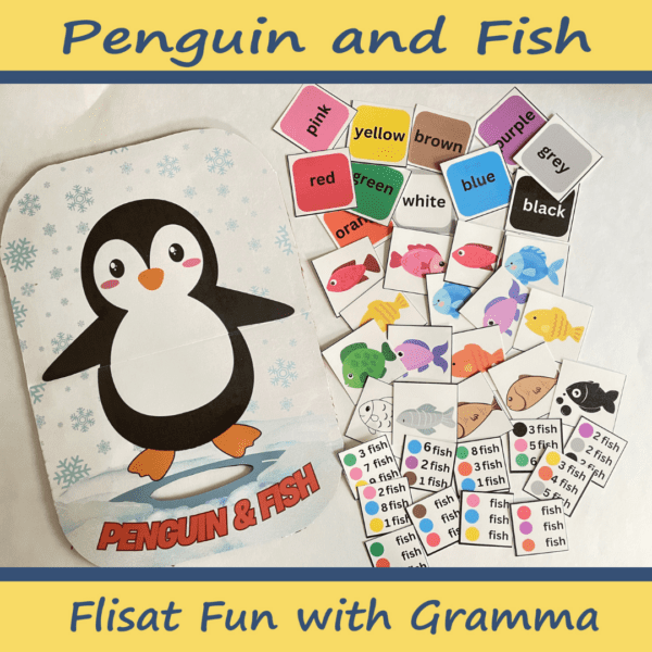 Penguin and Fish Flisat Insert