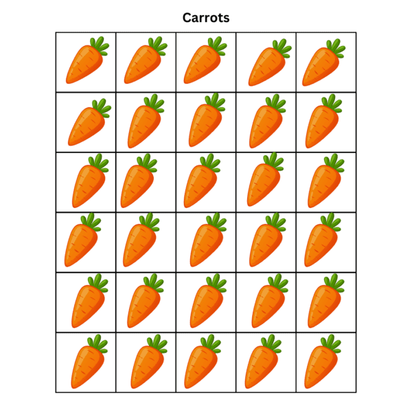 Bunny Loves Carrots Flisat DIY Printable - Image 2