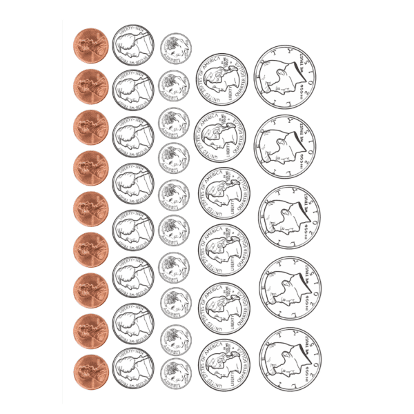 Piggy Bank Math Flisat Insert - Image 2