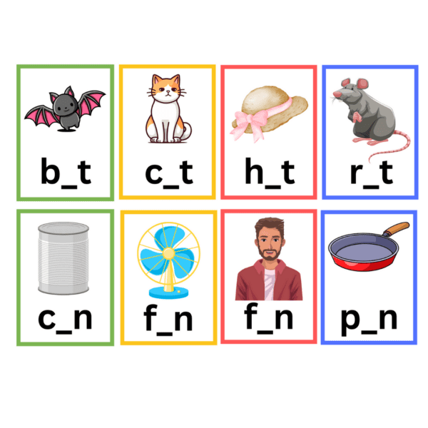 CVC Short Vowel Words Flisat Insert - Image 2