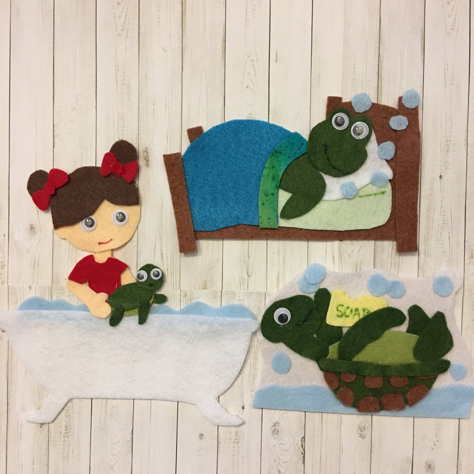 Tiny Tim the Turtle Downloadable Pattern for Felt Story Board - Image 5